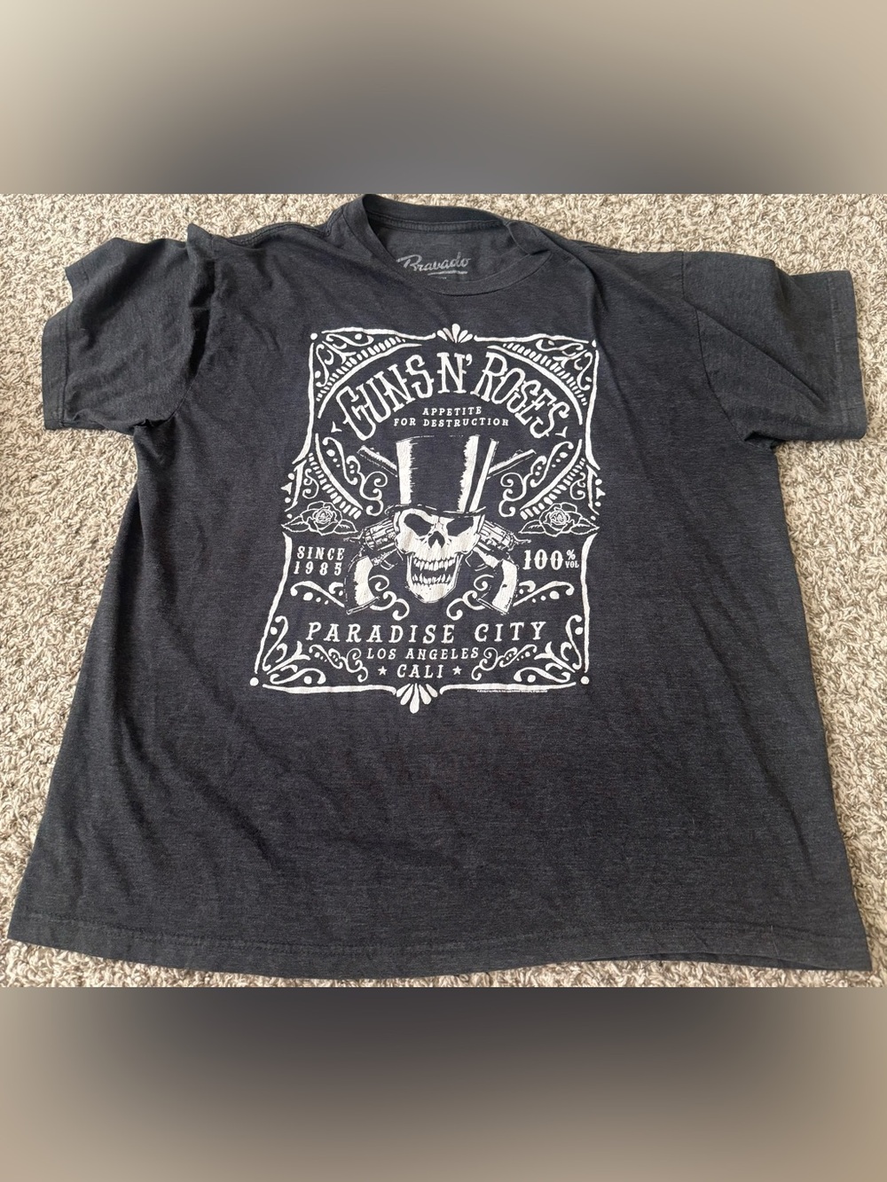 Bravado Black Guns N' Roses Skull Graphic Tee SZ XL | Unisex